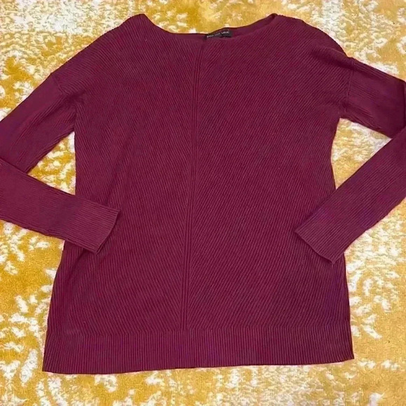 Banana republic ribbed plum fitted sweater small - Picture 1 of 5